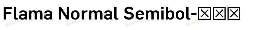Flama Normal Semibol字体转换